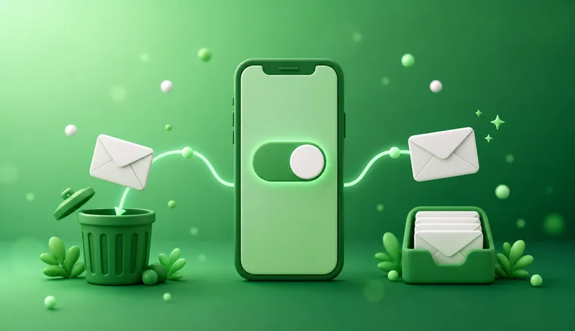 The iPhone blocked sender setting deciding whether blocked mail goes to the bin or stays sitting in the inbox