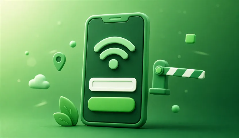 A captive portal login screen asking for an email address before granting internet access